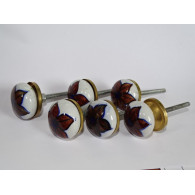 Lot de 6 petits boutons fleur verte 30 mm LOT 67