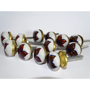 Lot von 12 kleinen dunkelbraunen Blütenknöpfen 30 mm LOT 65