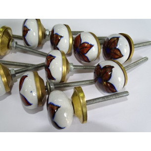 Lot von 12 kleinen dunkelbraunen Blütenknöpfen 30 mm LOT 65 2