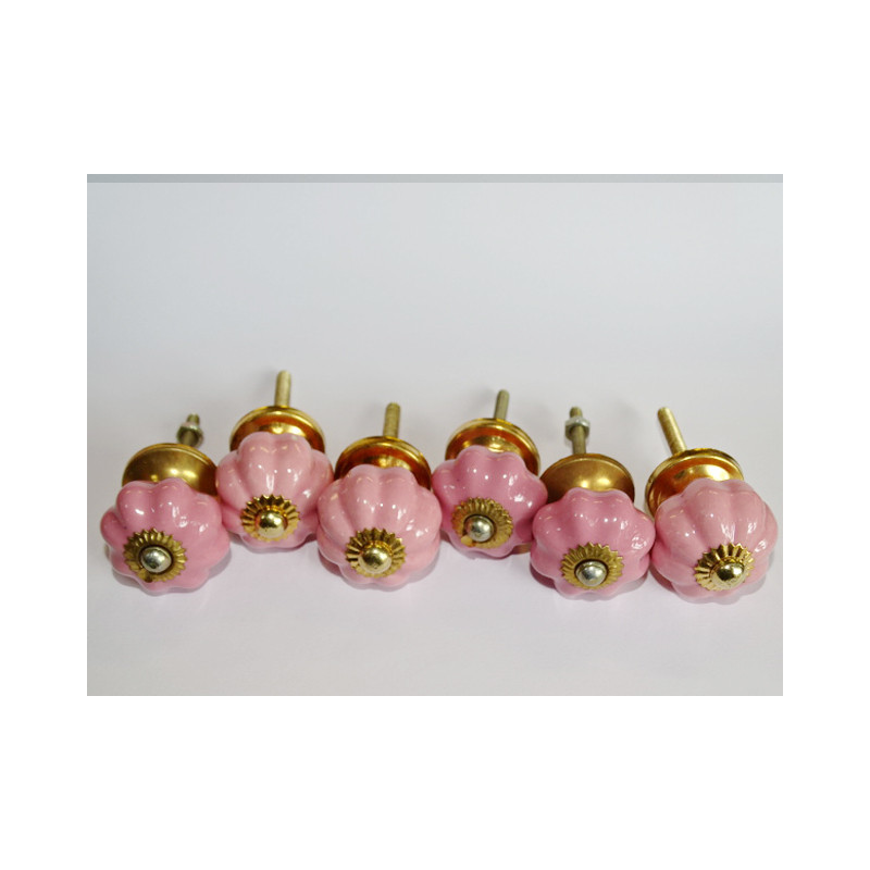 Lot de 6 petits boutons citrouille 30 mm LOT 53
