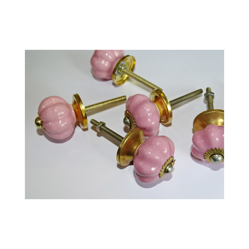 Set von 6 kleinen Kürbisknöpfen 30 mm LOT 53