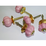 Set of 6 small pumpkin buttons 30 mm LOT 53