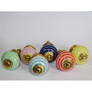 Set di 6 pulsanti con funzioni di porcellana - Lotto 44