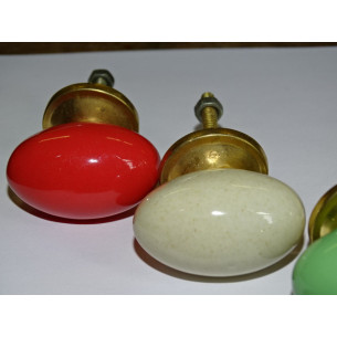 Conjunto de 6 botones de porcelana - Lote 26 2