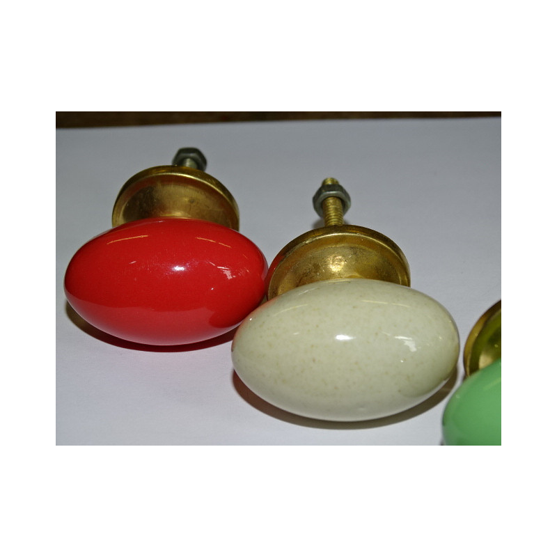 Conjunto de 6 botones de porcelana - Lote 26