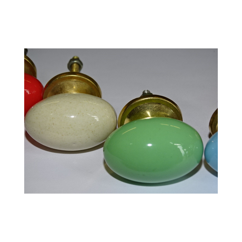 Conjunto de 6 botones de porcelana - Lote 26