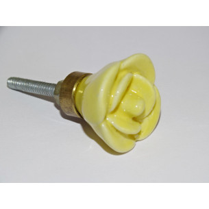 Maniglia mobili in porcellana stile rosa giallo