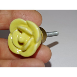 Poignée de meuble style rose jaune 30 mm 2