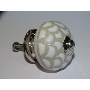 Pomelli per mobili con grandi scale in rilievo - argento