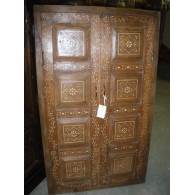 Tür Schrank teck & kamelknochen