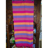 Indian bedspread KERALA in fuchsia, orange and prussian blue