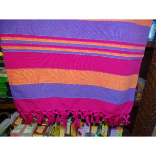 Indische Tagesdecke KERALA in Fuchsia, Orange und... 2