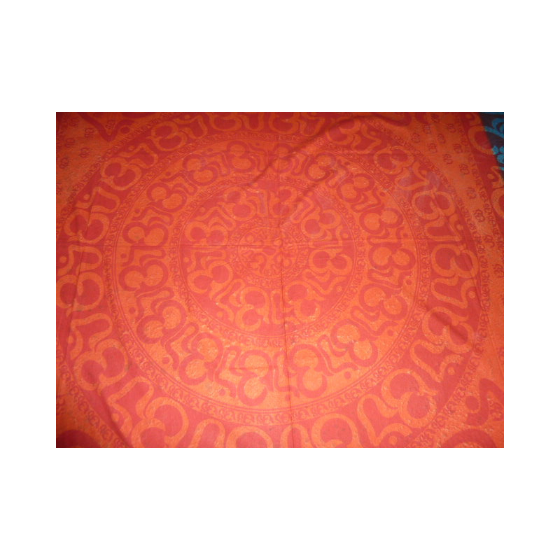 Tapiz ronda sanscrit turquoise et naranja