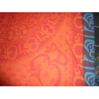 Tapiz ronda sanscrit turquoise et naranja