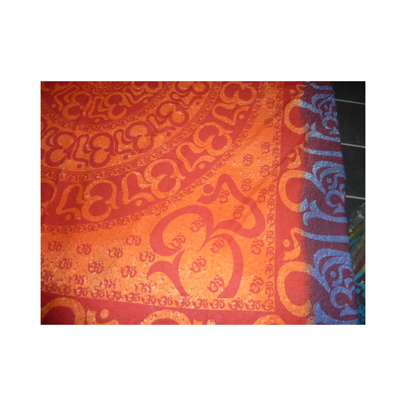 wall hanging round sanscrit purple and orange
