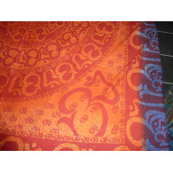 Tapiz ronda sanscrit púrpura et naranja