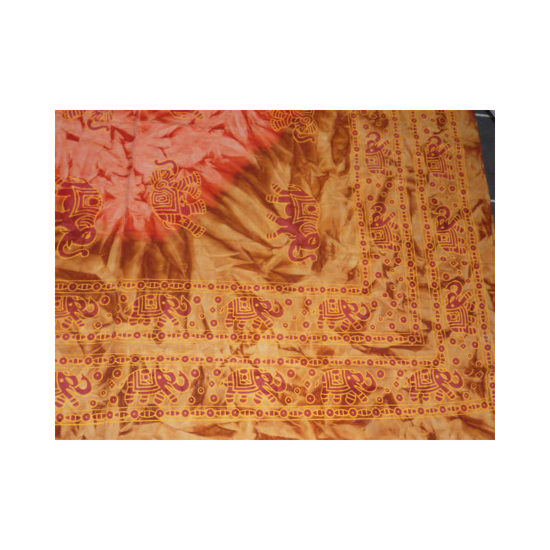 Tye & dye elefantes rosas et ocre