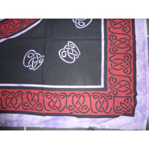 Teenture en coton avec motifs celtic violet et noir 2