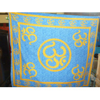 colgando azul y amarillo moteado OM