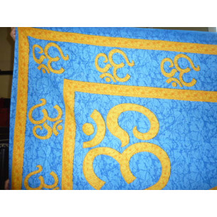 colgando azul y amarillo moteado OM 2