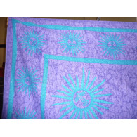 tenture Soleil marbré violet et bleu