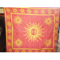 hanging Soleil marbré red and yellow