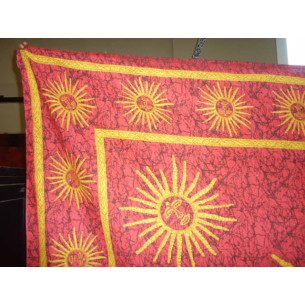 hanging Soleil marbré red and yellow 2