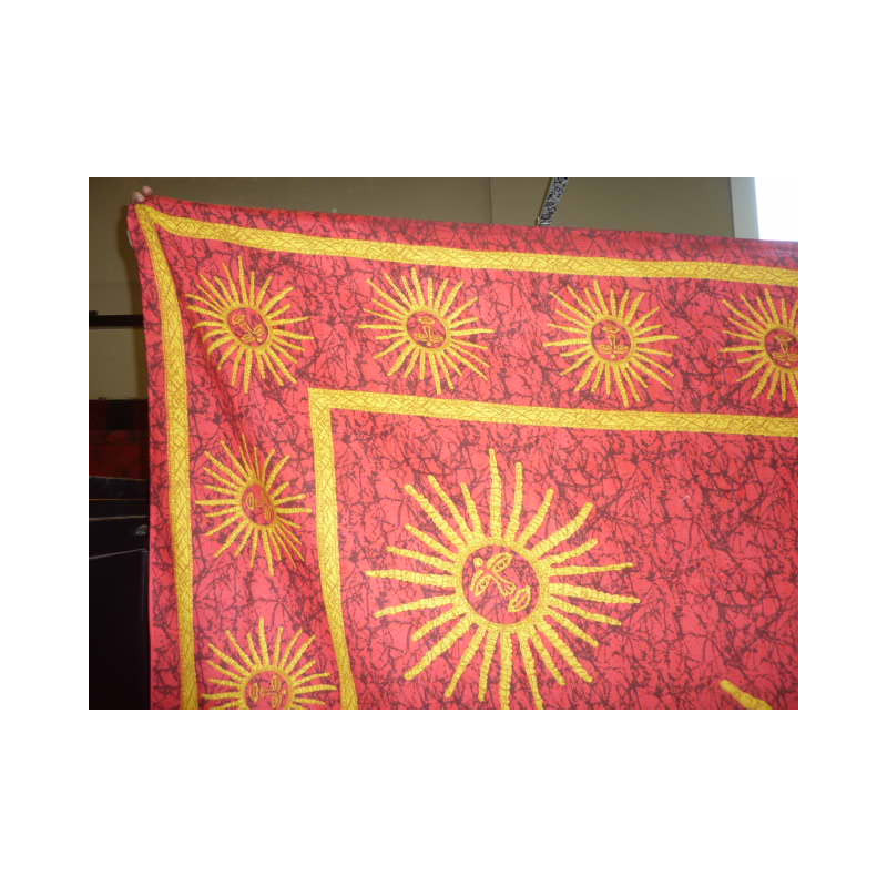 hanging Soleil marbré red and yellow