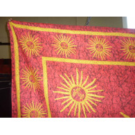 hanging Soleil marbré red and yellow