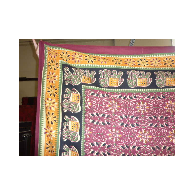 hanging round elephants orange and bordeaux
