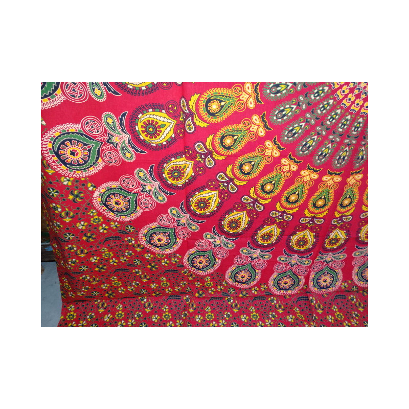 Tenture en coton 220 x 200 cm avec vitrail de...