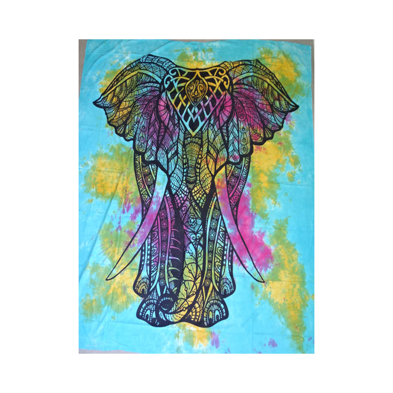Tenture en coton avec éléphant de cérémonie de...