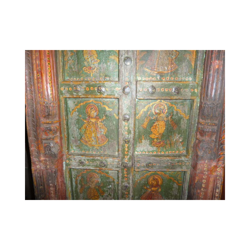 Porta finestra dipinta a mano