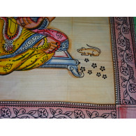 Appendiabiti o copriletto in cotone con Ganesh in meditazione