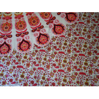 Cotton wall hanging with stained glass and cashmere red and burgundy