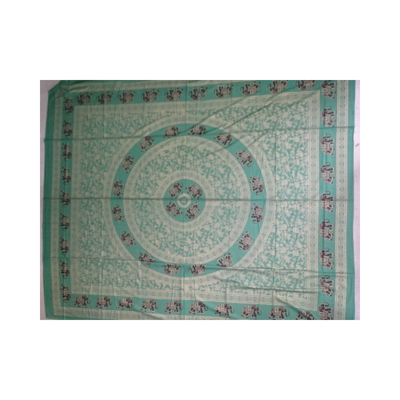 Colgador de pared de algodón o colcha verde con...