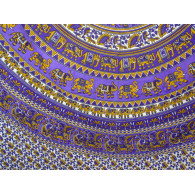 Colgando elefante mosaico morado y naranja
