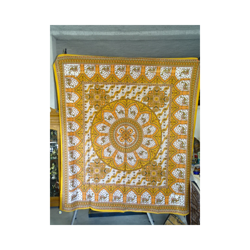 Tenture Mosaïque chameau orange et marron