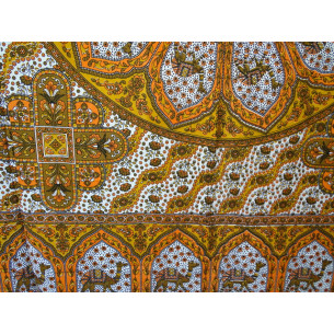 Tenture Mosaïque chameau orange et marron 2