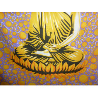 BUDDHA hängen lila gelb Blasen