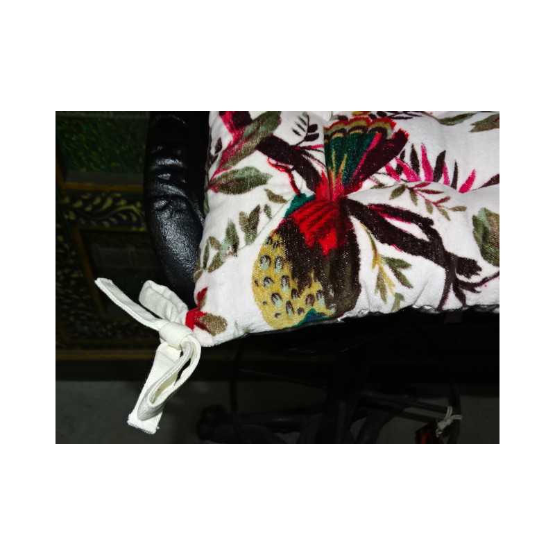 38x38 cm velvet chair cushions with birds of...