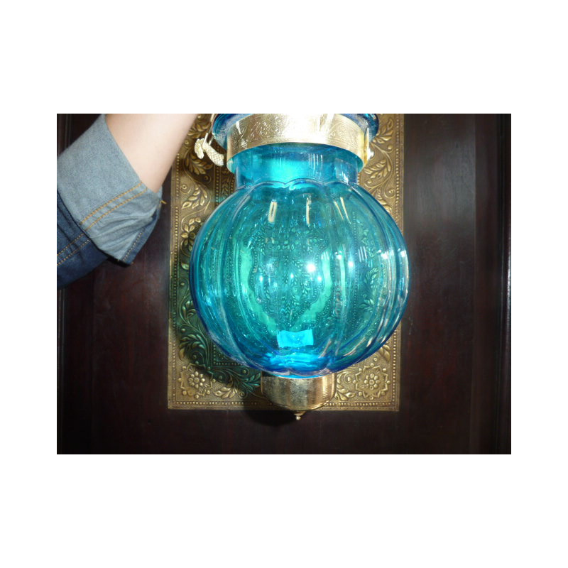 Lampada KHARBUJA turquoise13x13 cm
