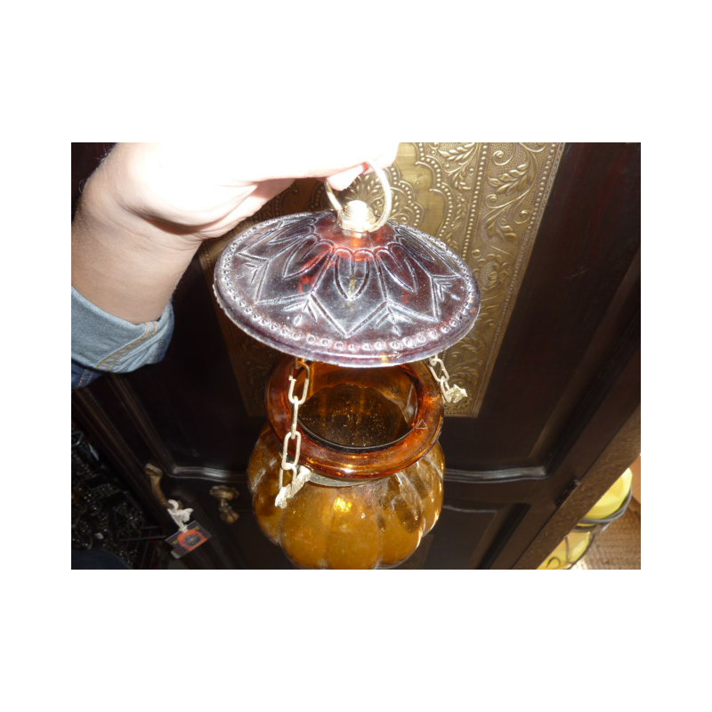 13x13 cm gelbe Lampe KHARBUJA