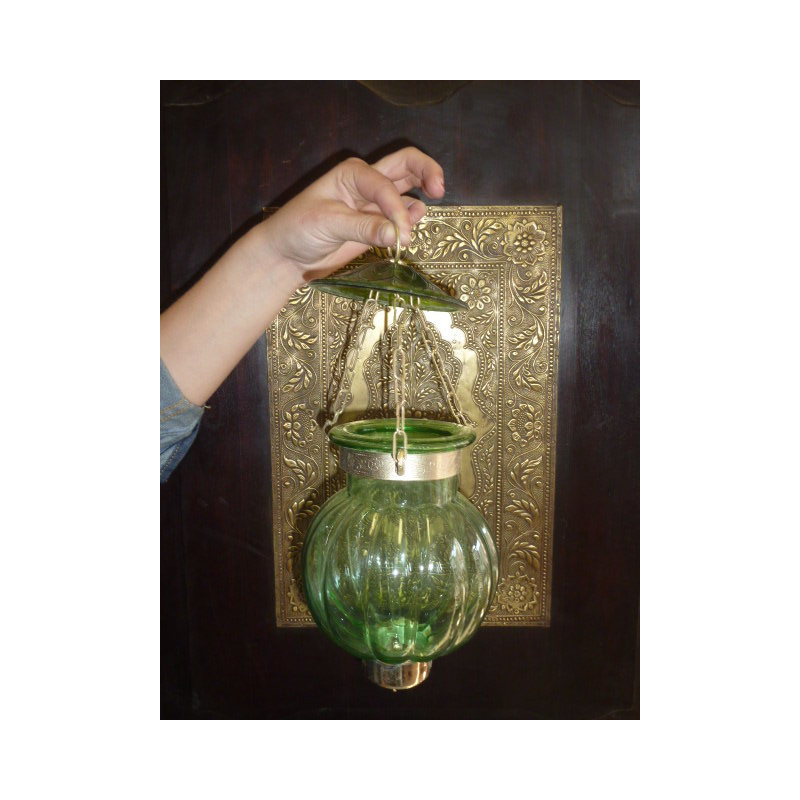 Deau lampada verde 13x13 cm KHARBUJA
