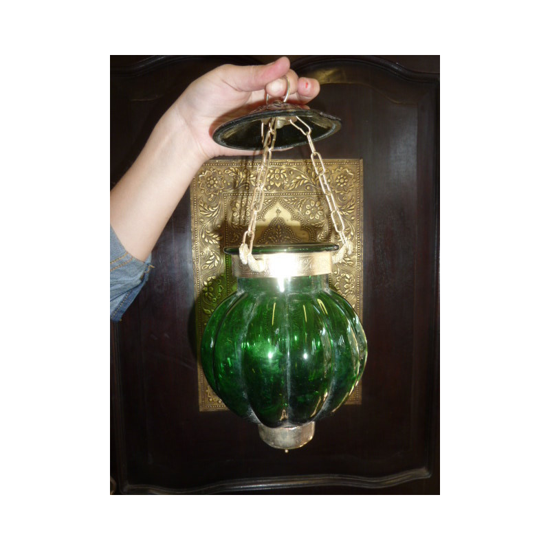 Oscuro lámpara verde 13x13 cm KHARBUJA