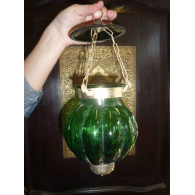Lampe KHARBUJA vert foncé 13x13 cm