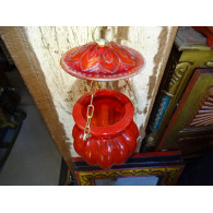 KHARBUJA rote Lampe 13x13 cm