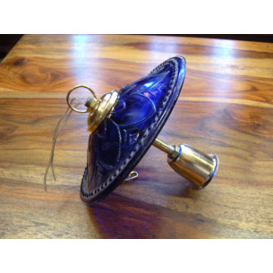 KHARBUJA Lampenglas dunkelblau 22x22 cm Soufle 2
