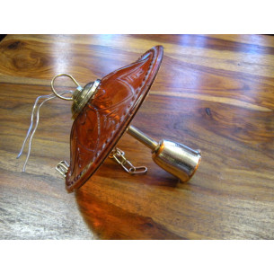 Lampe KHARBUJA verre souflé rouge 22x22 cm 2