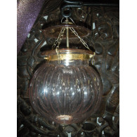 Lampada KHARBUJA vetro soffiato rosa 22x22 cm